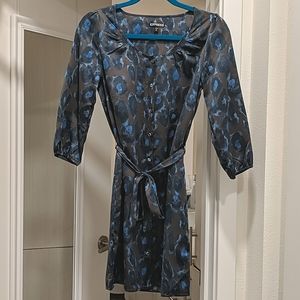 Express belted 3/4-sleeve shirt dress
